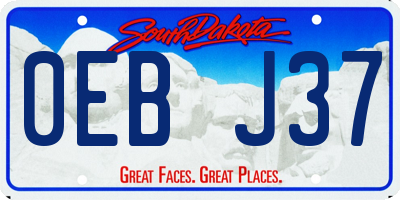 SD license plate 0EBJ37