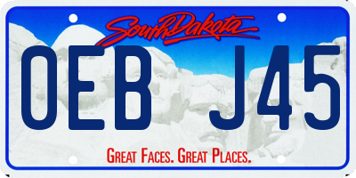 SD license plate 0EBJ45