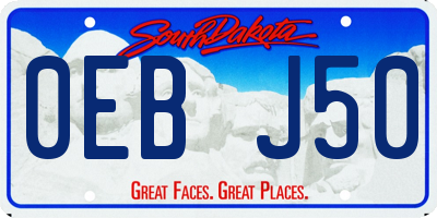 SD license plate 0EBJ50
