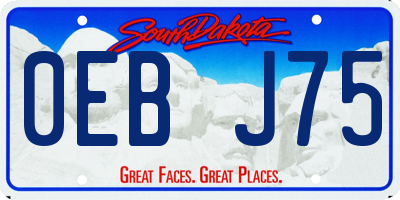 SD license plate 0EBJ75