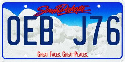 SD license plate 0EBJ76