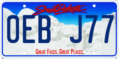 SD license plate 0EBJ77