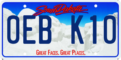 SD license plate 0EBK10
