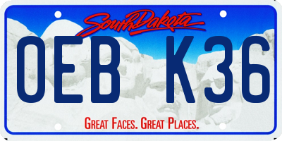 SD license plate 0EBK36