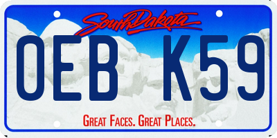 SD license plate 0EBK59