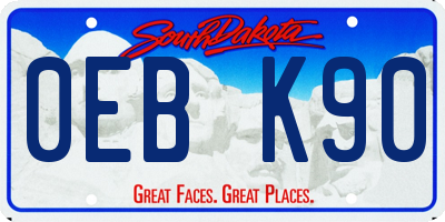 SD license plate 0EBK90