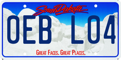 SD license plate 0EBL04