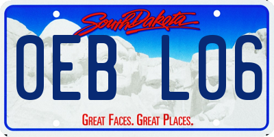 SD license plate 0EBL06