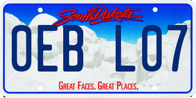 SD license plate 0EBL07