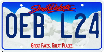 SD license plate 0EBL24