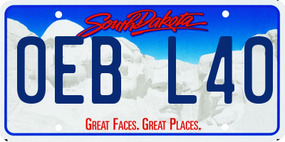 SD license plate 0EBL40