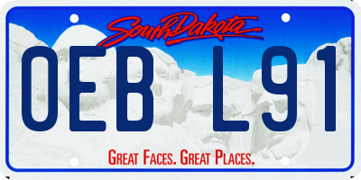 SD license plate 0EBL91
