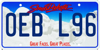 SD license plate 0EBL96