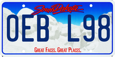 SD license plate 0EBL98