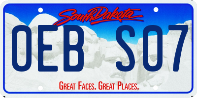 SD license plate 0EBS07