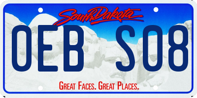 SD license plate 0EBS08