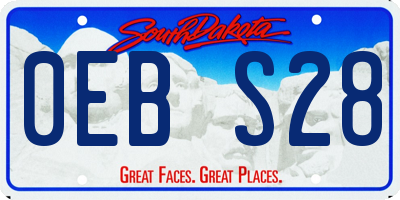 SD license plate 0EBS28