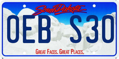 SD license plate 0EBS30