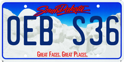 SD license plate 0EBS36