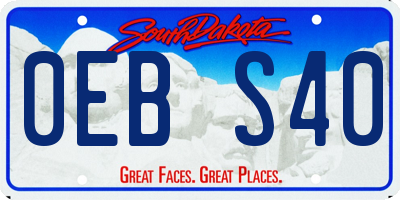 SD license plate 0EBS40