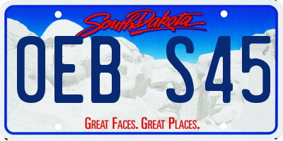 SD license plate 0EBS45