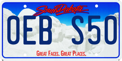 SD license plate 0EBS50