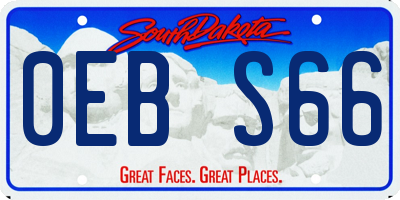 SD license plate 0EBS66