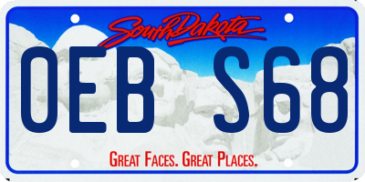 SD license plate 0EBS68
