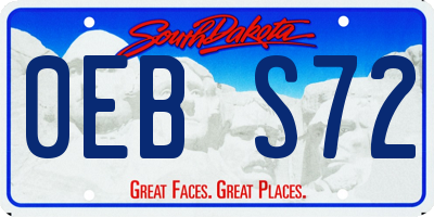 SD license plate 0EBS72