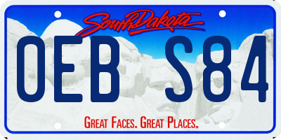 SD license plate 0EBS84