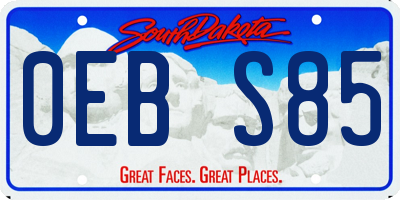 SD license plate 0EBS85