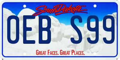SD license plate 0EBS99