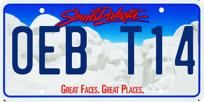 SD license plate 0EBT14