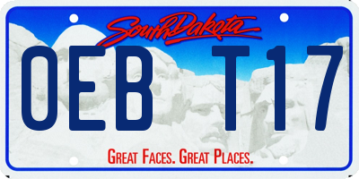 SD license plate 0EBT17
