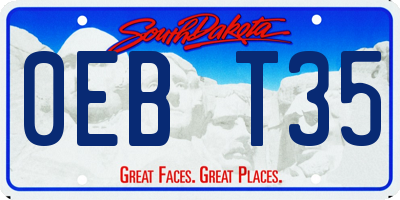 SD license plate 0EBT35