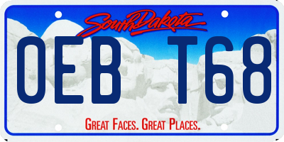 SD license plate 0EBT68