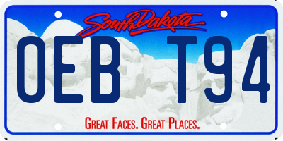 SD license plate 0EBT94