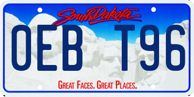 SD license plate 0EBT96