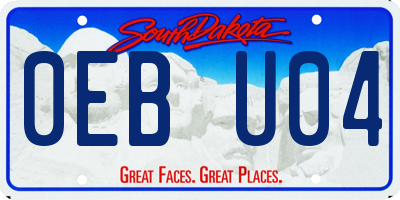 SD license plate 0EBU04