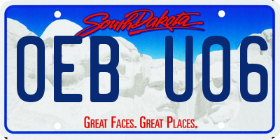 SD license plate 0EBU06