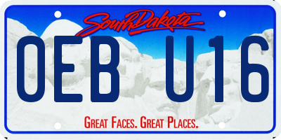 SD license plate 0EBU16