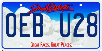 SD license plate 0EBU28