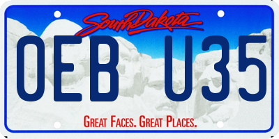 SD license plate 0EBU35