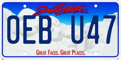 SD license plate 0EBU47