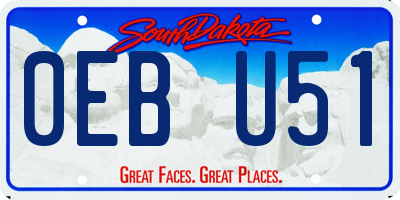 SD license plate 0EBU51