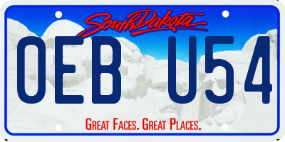 SD license plate 0EBU54