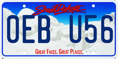 SD license plate 0EBU56