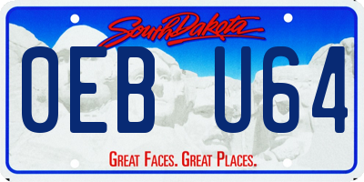 SD license plate 0EBU64