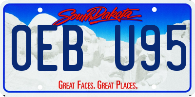 SD license plate 0EBU95