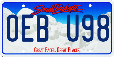SD license plate 0EBU98
